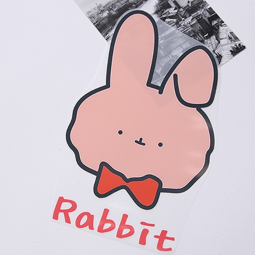 Color Heat Transfer Ribbon Rabbit Pink Z1510
