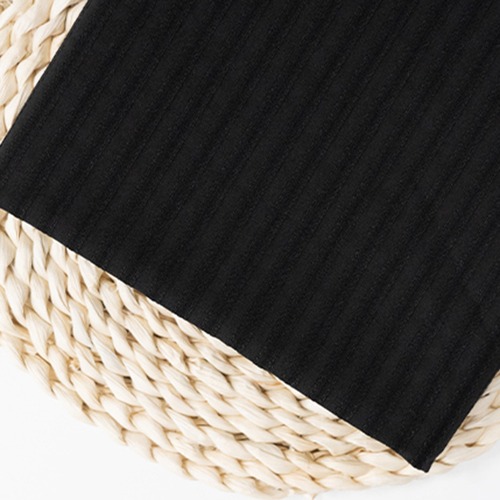 Medium Width Cotton Polyester Mixed Spandex Jacquard Black Stripe (8205581)