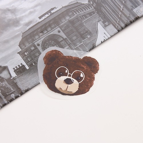 Color thermal transfer paper Bear with glasses Z1537