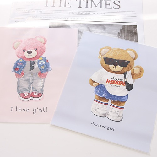 Color Thermal Transfer Paper Couple Bear 2 Color Z1564