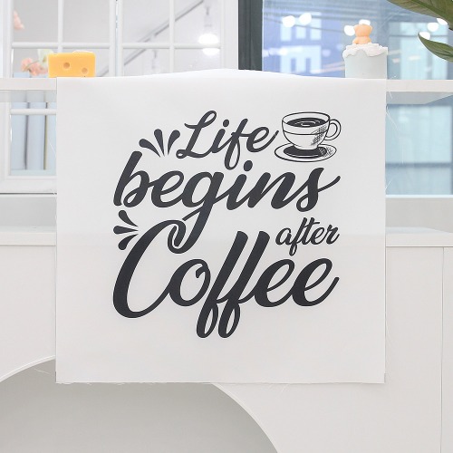 Coffee Lettering Cut Paper) Life Begins Coffee (d3049)