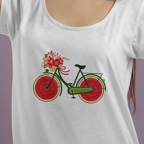 3D Thermal Transfer Paper Watermelon Bicycle No. 56 (97056)