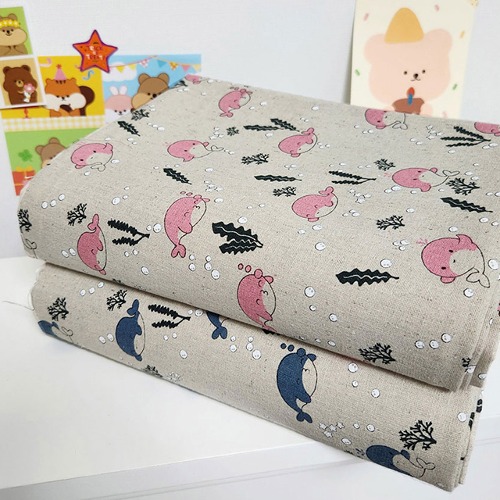 11 Water Linen Baby Whale 2 Colors (6505284)