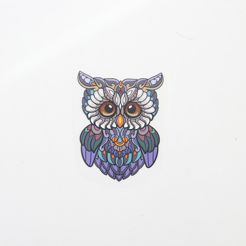 3D Thermal Transfer Paper) Purple mandala owl-234 (97234)