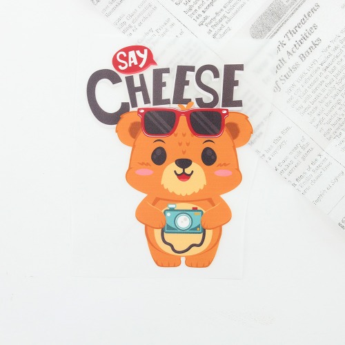 3D heat transfer paper) Say Cheese Bear (97245)