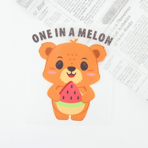 3D heat transfer paper) Wonmelon Bear (97244)