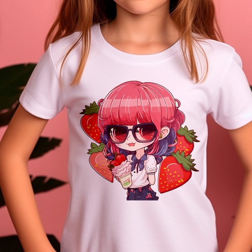 3D Heat Transfer Paper) Strawberry Fruit Girl-No. 75 (97075)
