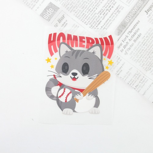 3D heat transfer paper) Home run baseball cat-212 (97212)